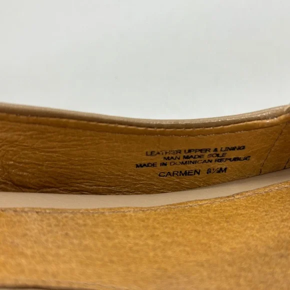 Nurture Women's Shoes Tan Leather Carmen Peep Toe Wedge Snakeskin Size 8.5 M - Picture 11 of 12